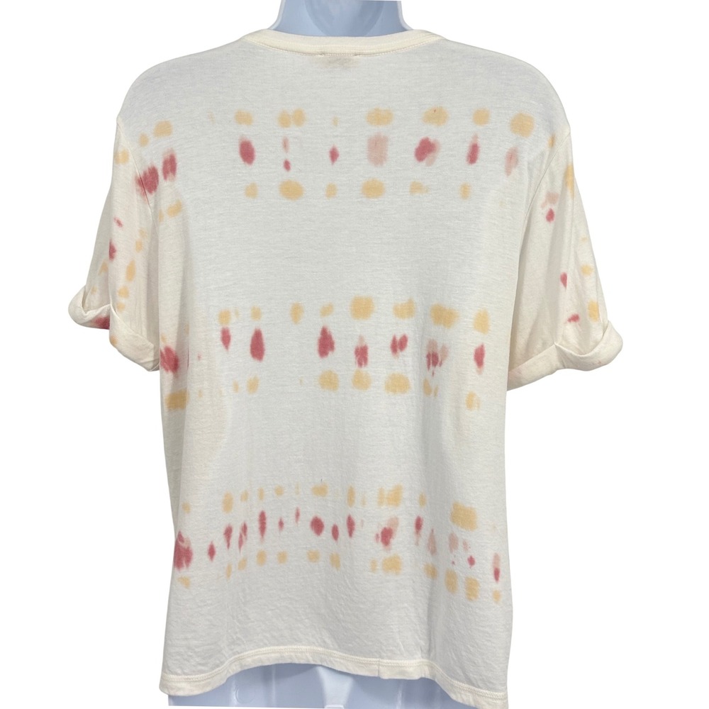Faherty Tie Dye T Shirt Women S White Short Sleeve Peru - Picture 5 of 12